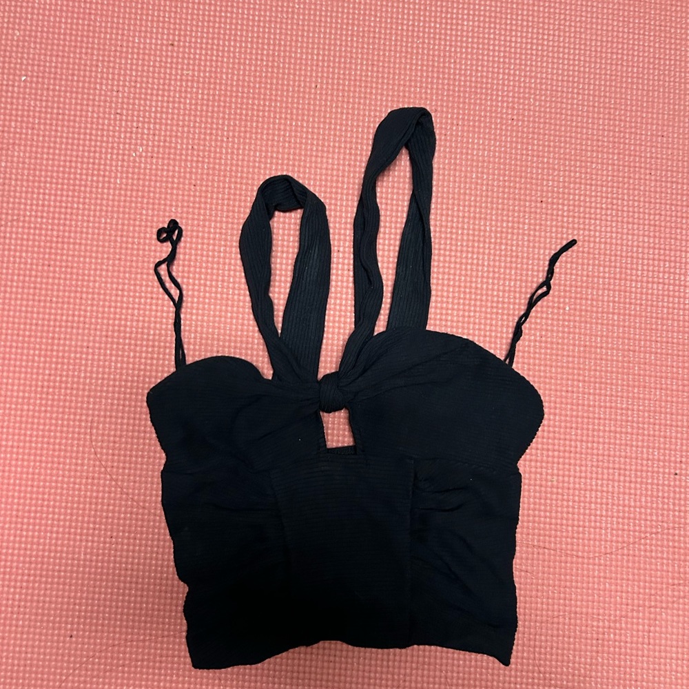 Urban outfitters midnight halter neck top xs black - Picture 3 of 4